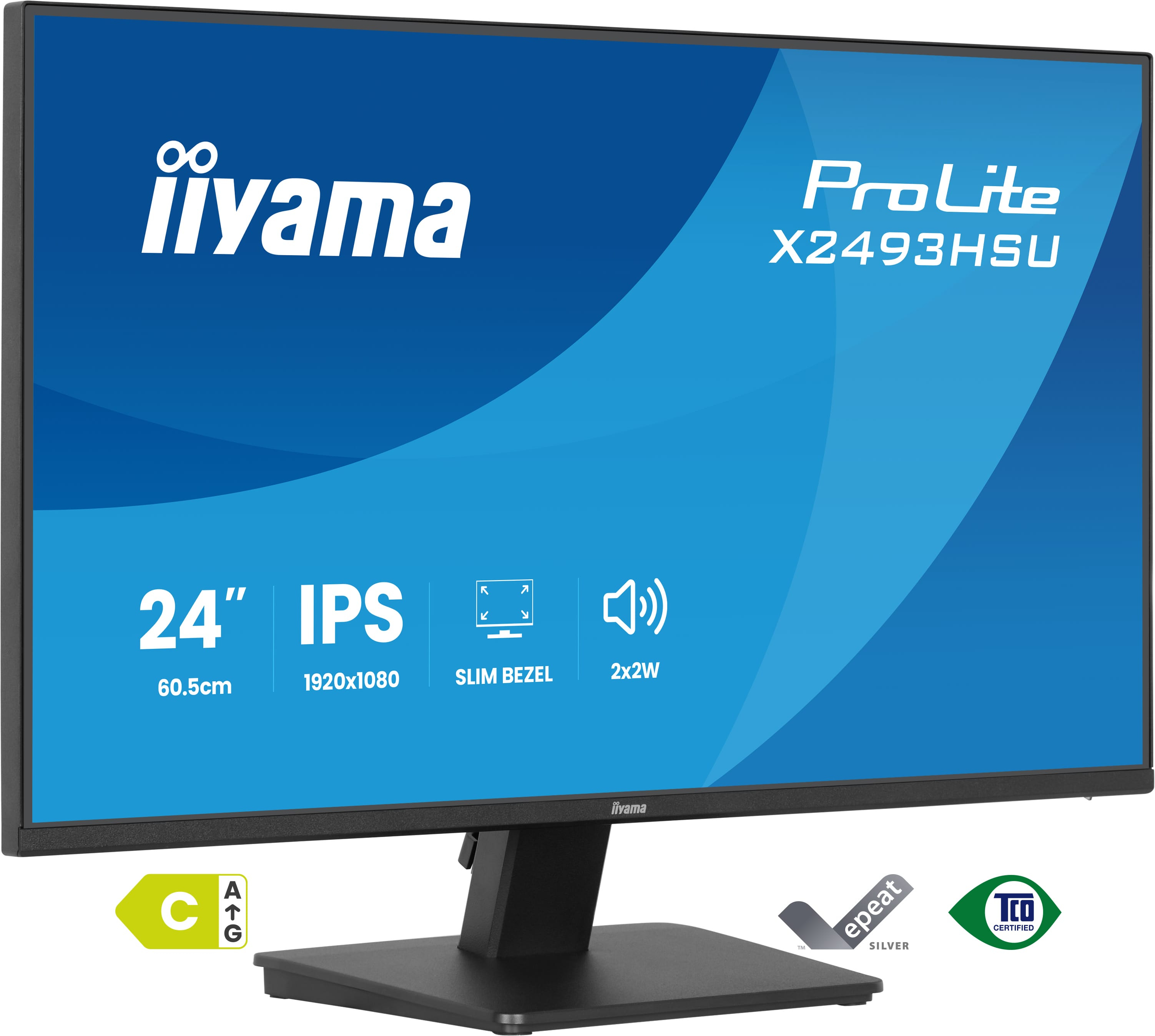 IIYAMA 60.5cm (24) X2493HSU-B1 16:10 HDMI+DP+2xUSB IPS