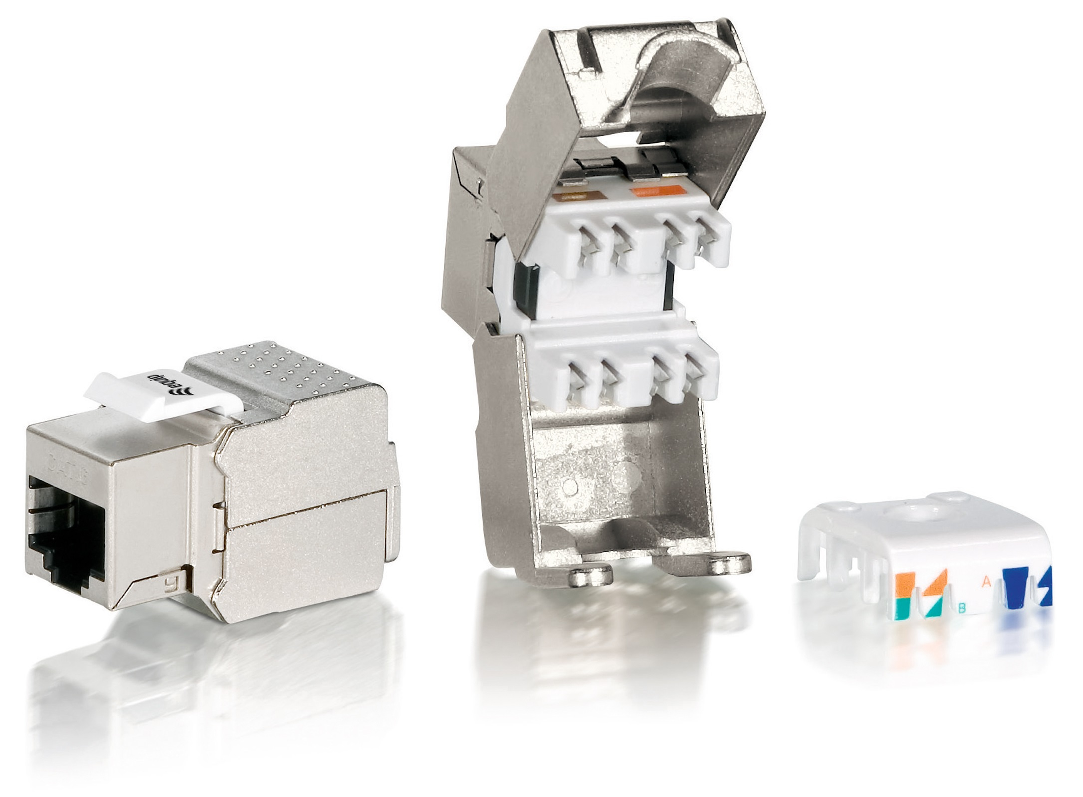 Equip Keystone Jack geschirmt Cat6 LSA Prem. wzf 8Stk sil Polybeutel