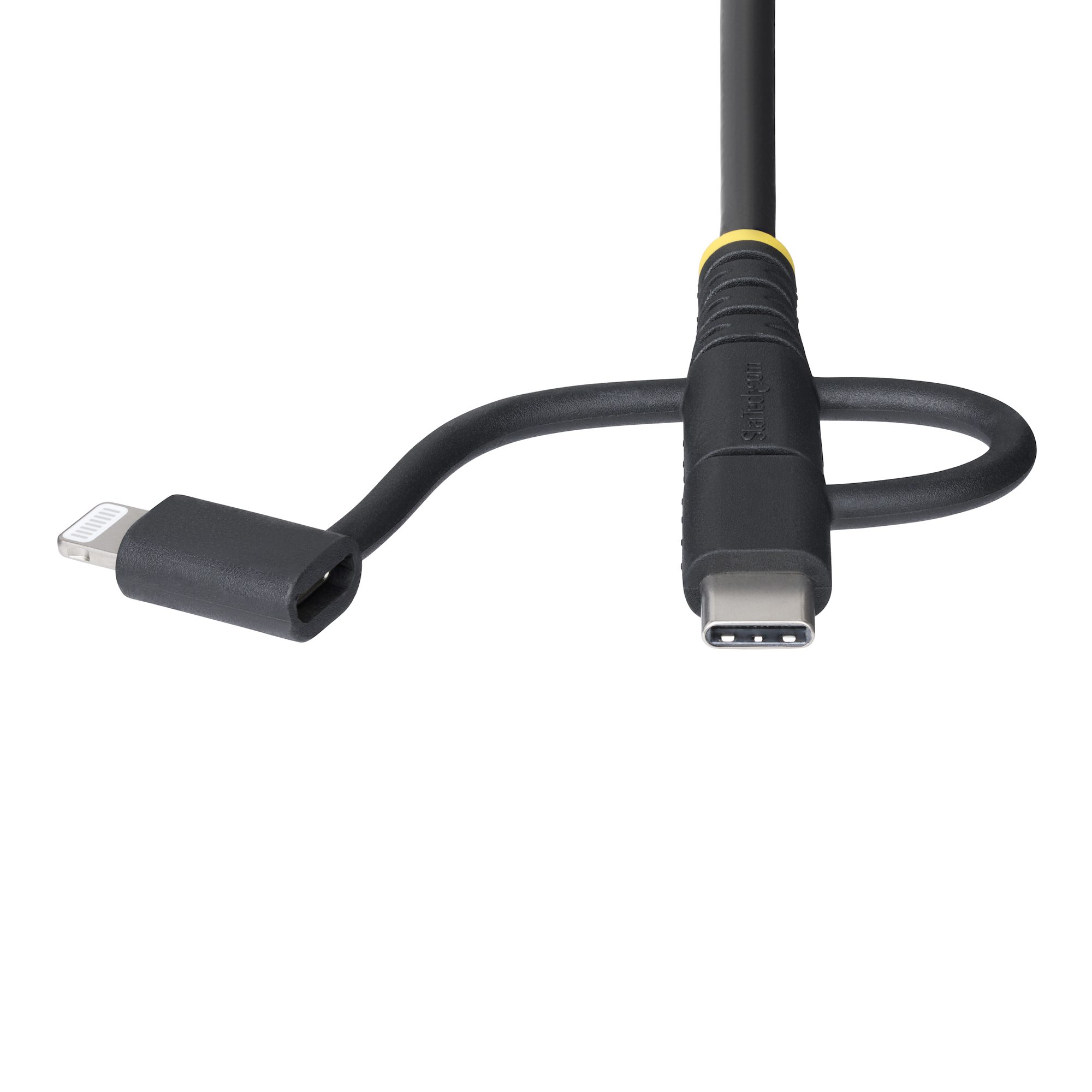 StarTech.com Robustes USB Multi Ladekabel 3-in-1 1 m Apple Mfi zertifiziert Schwarz