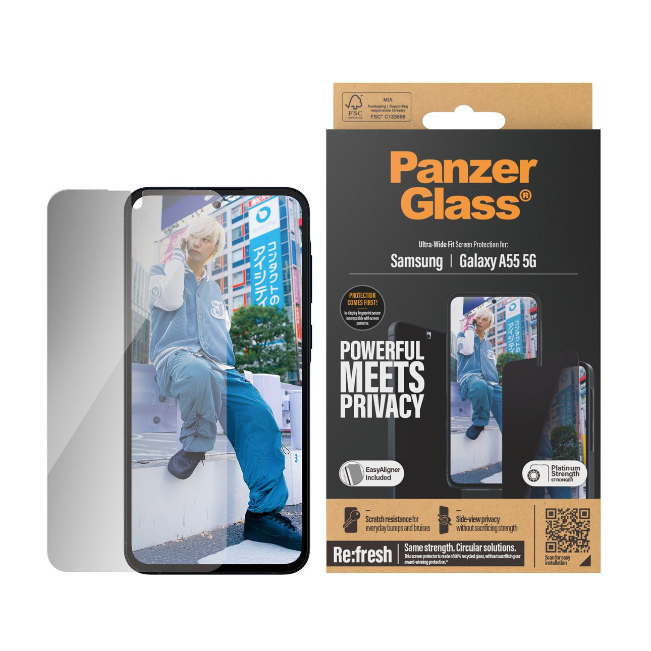 PRIVACY SCREEN PROTECTOR SAMSUNG NEW A54 5G ULTRA-WIDE FI