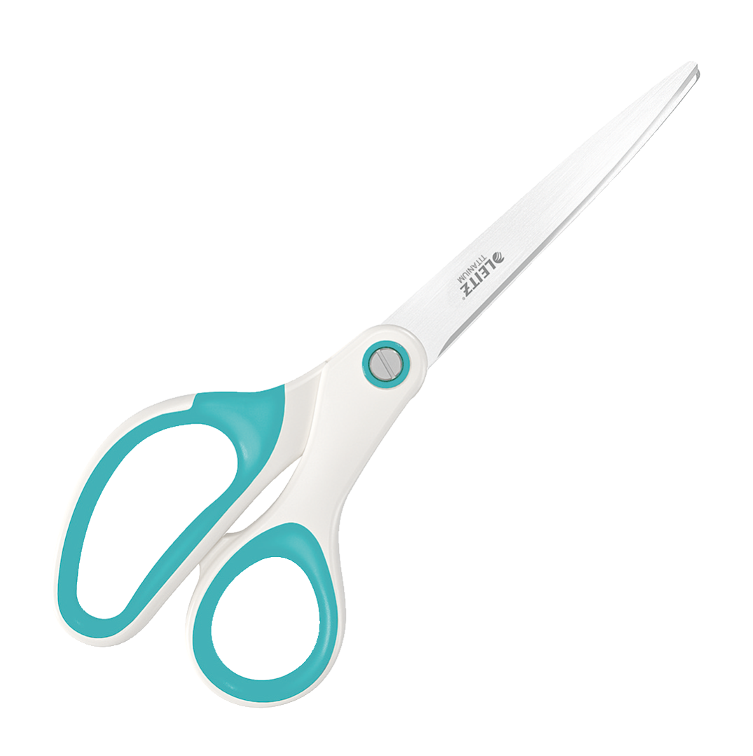 LEITZ Papierschere WOW Titan eisblau-metallic 20,5 cm