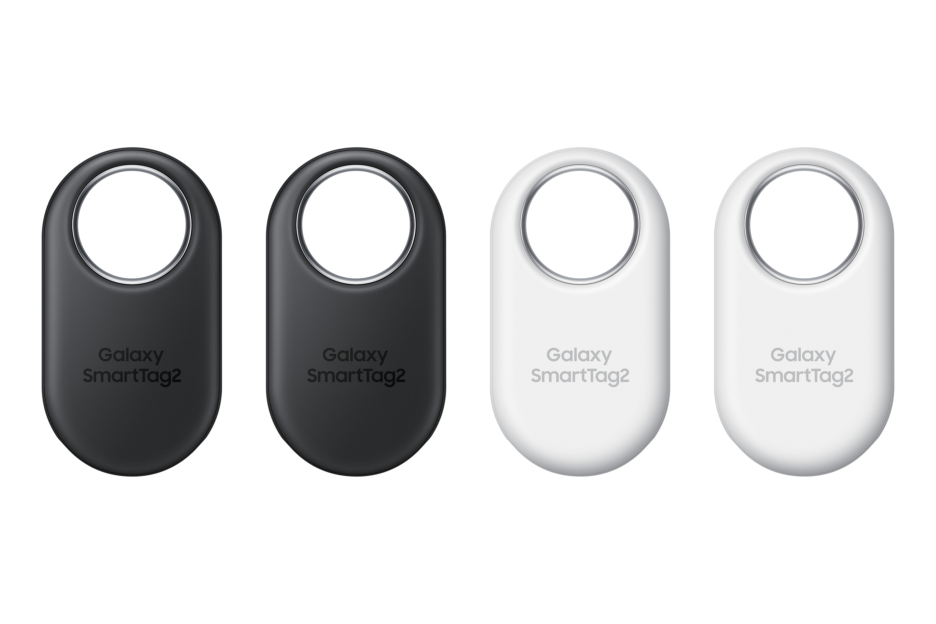 Samsung Galaxy SmartTag2 - Anti-Verlust Bluetooth-Tag für Handy - 4 Pack 2 schwarz, 2 weiß