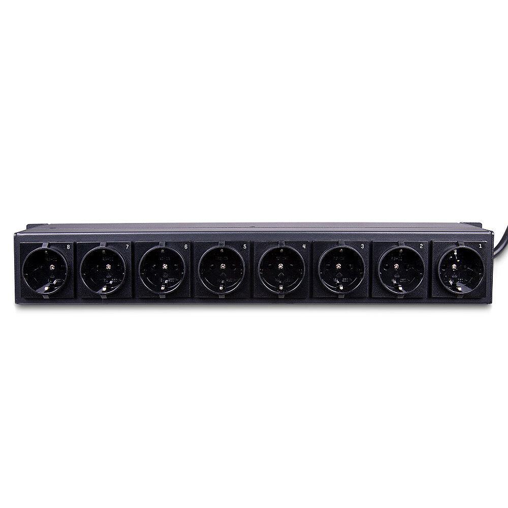 LINDY PDU 1,5HE 8-fach Schuko-Steckdosen, Schaltern Horizon.