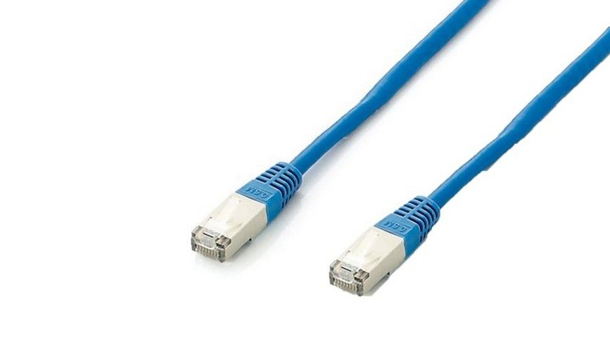 Equip Patchkabel Cat6A Plat.S/FTP 2xRJ45 10.00m blau LSZH Polybeutel