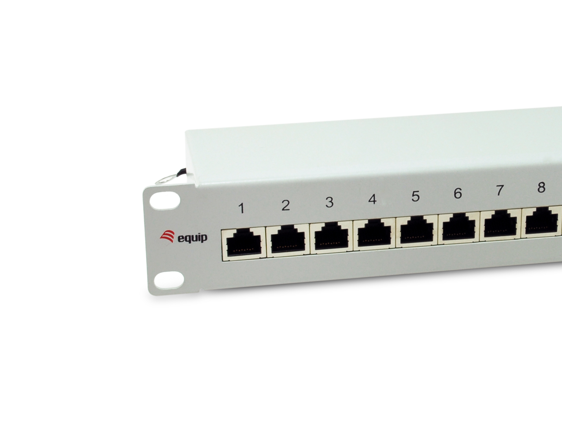 Equip 10 Patchpanel 12xRJ45 Cat6a FTP 1U 500MHz RAL7035