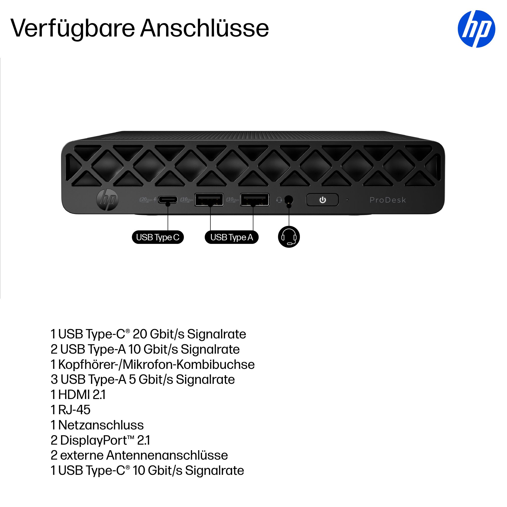 HP ProDesk 4 Mini G1i Intel Core Ultra 5 235T 16GB 512GB/SSD W11P Ai ready mini business desktop PC 1J Gar (DE)