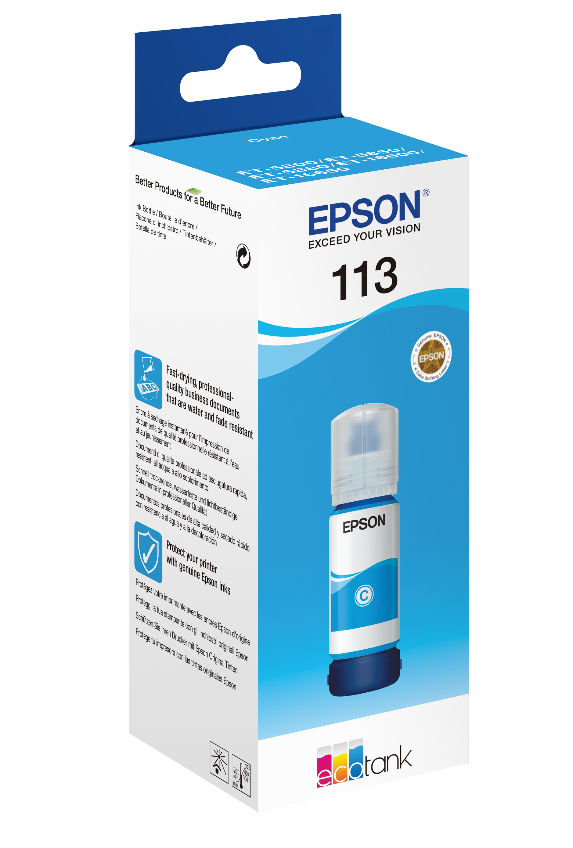 EPSON 113/T06B2 cyan Tintenflasche