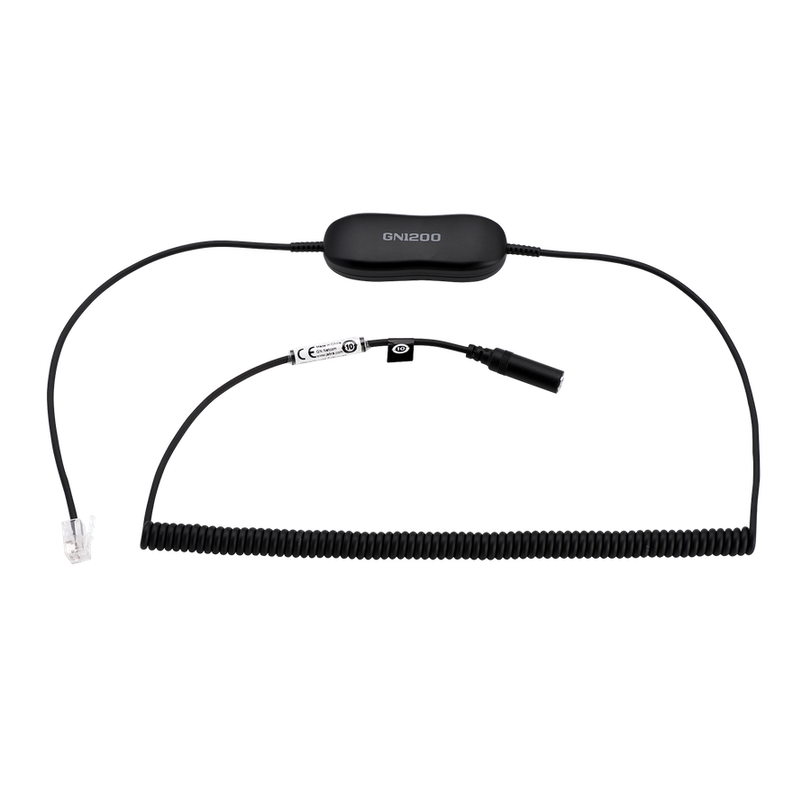 DESK PHONE CABLE JABRA EVOLVE RJ9 TO 3.5 MM JACK CONV. CABLE2M