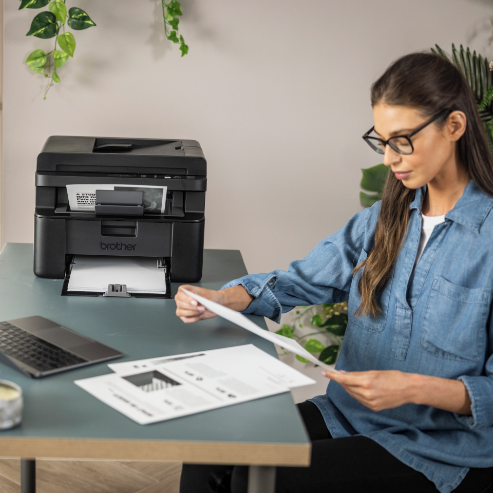 brother DCP-L1660W 3 in 1 Laser-Multifunktionsdrucker schwarz