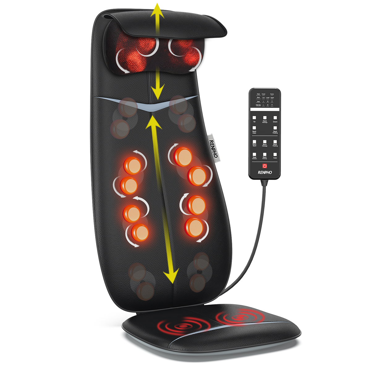 RENPHO Neck & Back Massage Cushion S BM076 Black