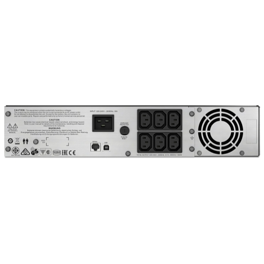 APC Smart-UPS C 2000VA 2U UPS rack-mountable AC 230V 1300Watt 2000VA USB output connectors 6 2U Black