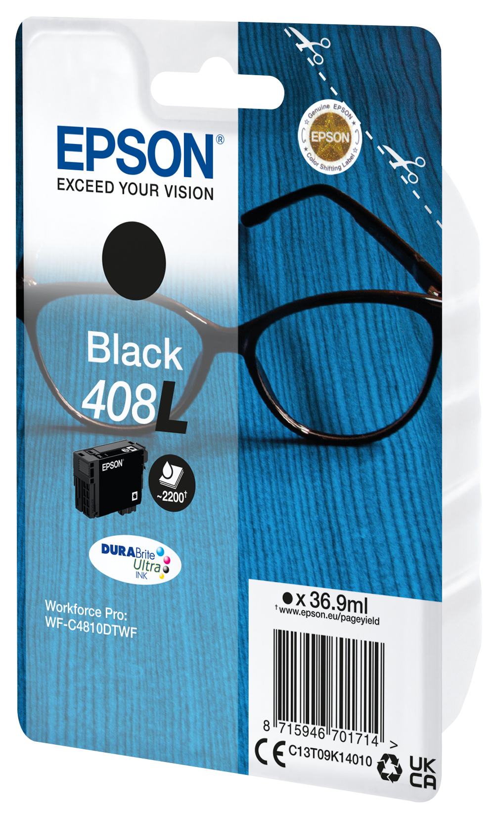 EPSON 408L/T09K1 (Brille) schwarz Druckerpatrone
