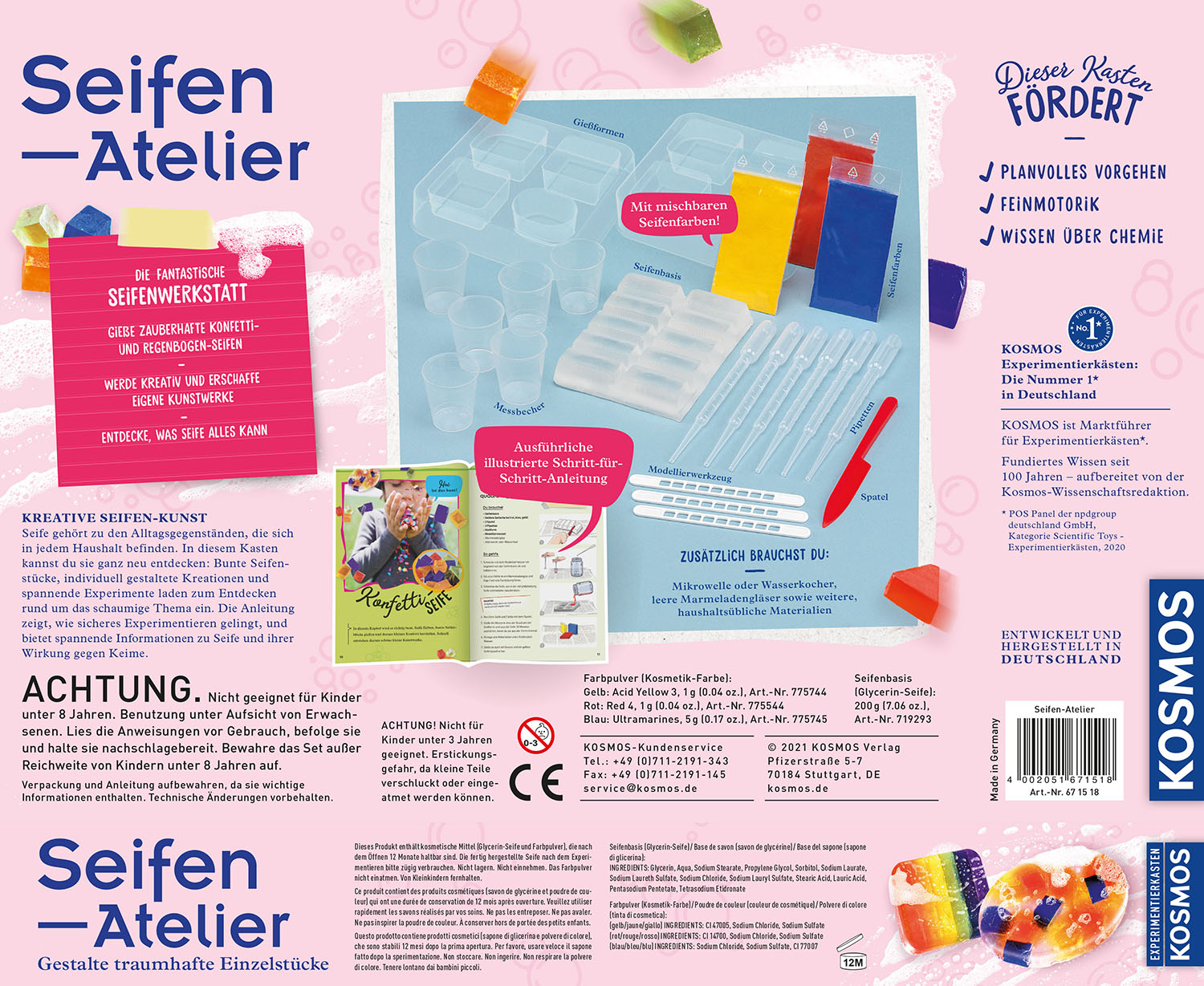 Seifen-Atelier, Experimentierkasten