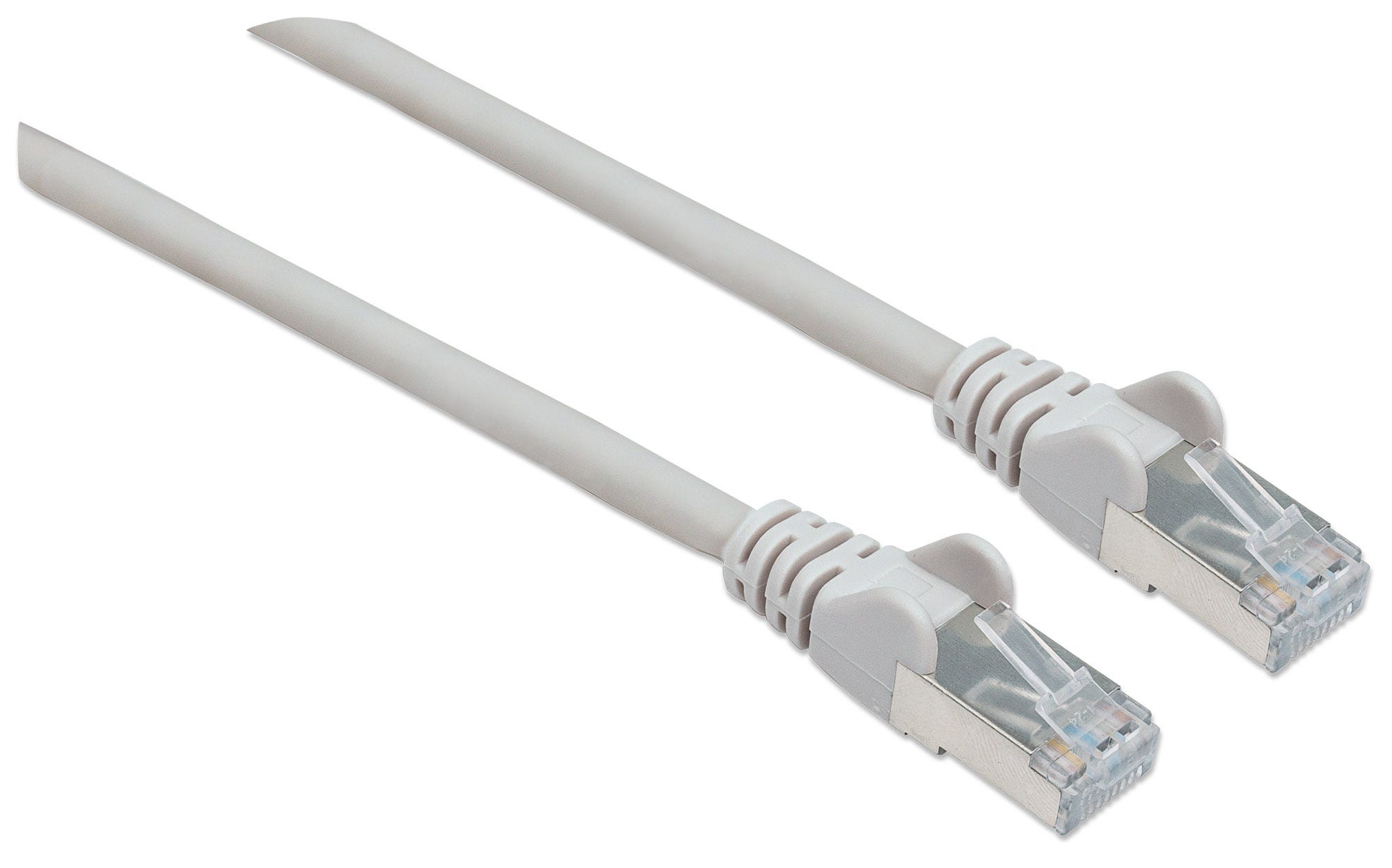 INTELLINET Netzwerkkabel Cat6A S/FTP CU LS0H 2m Grau RJ-45 Stecker / RJ-45 Stecker Vergoldete Kontakte