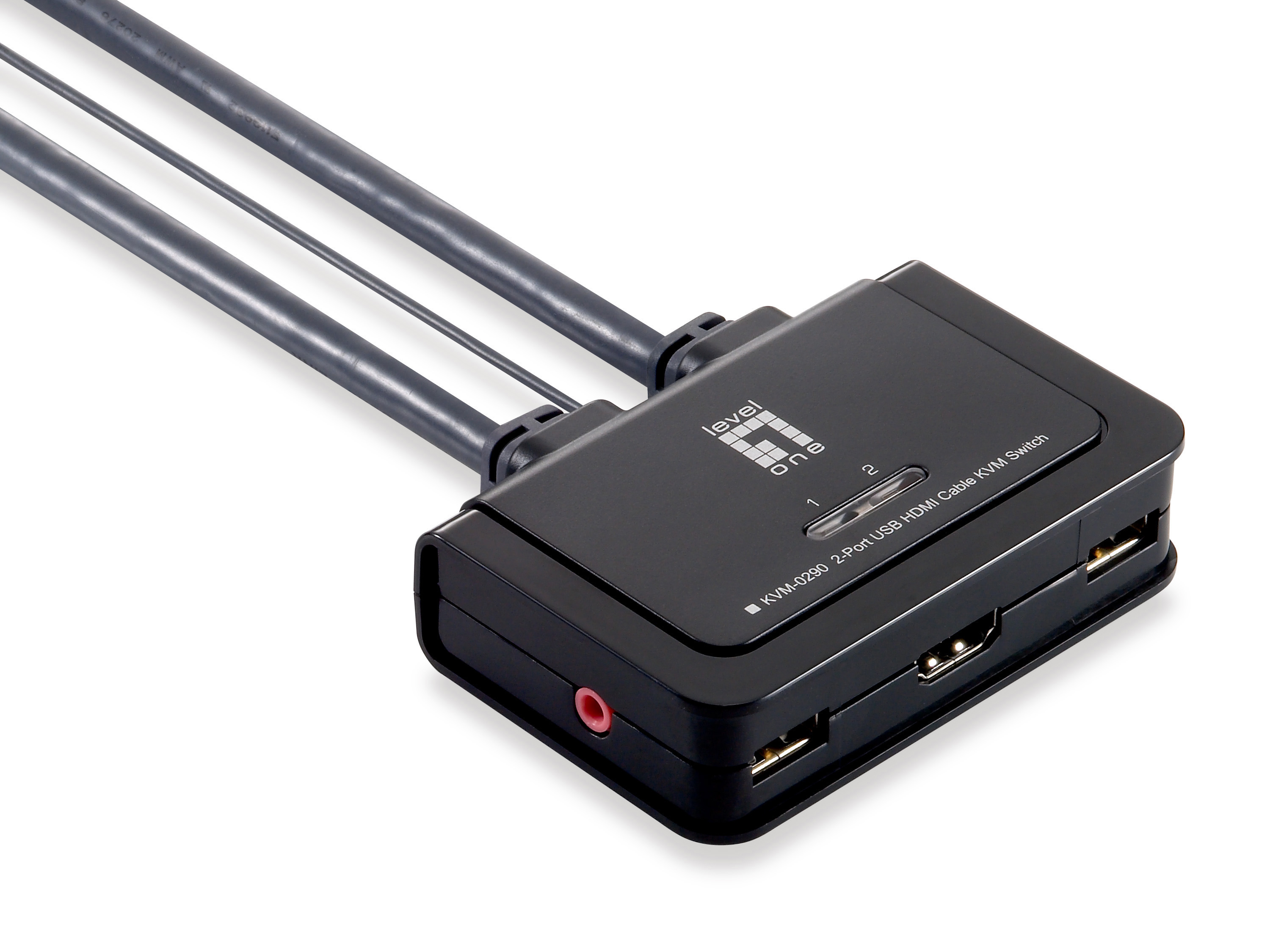 LevelOne KVM Switch 2-Port USB HDMI-Kabel sw