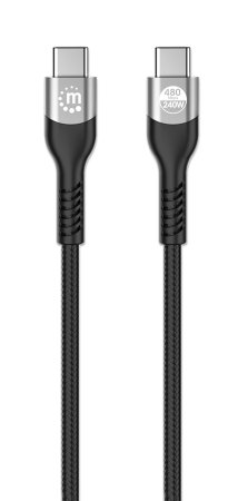 MANHATTAN USB2.0 USB-C Kabel Stecker/Stecker 240W 2m schwarz