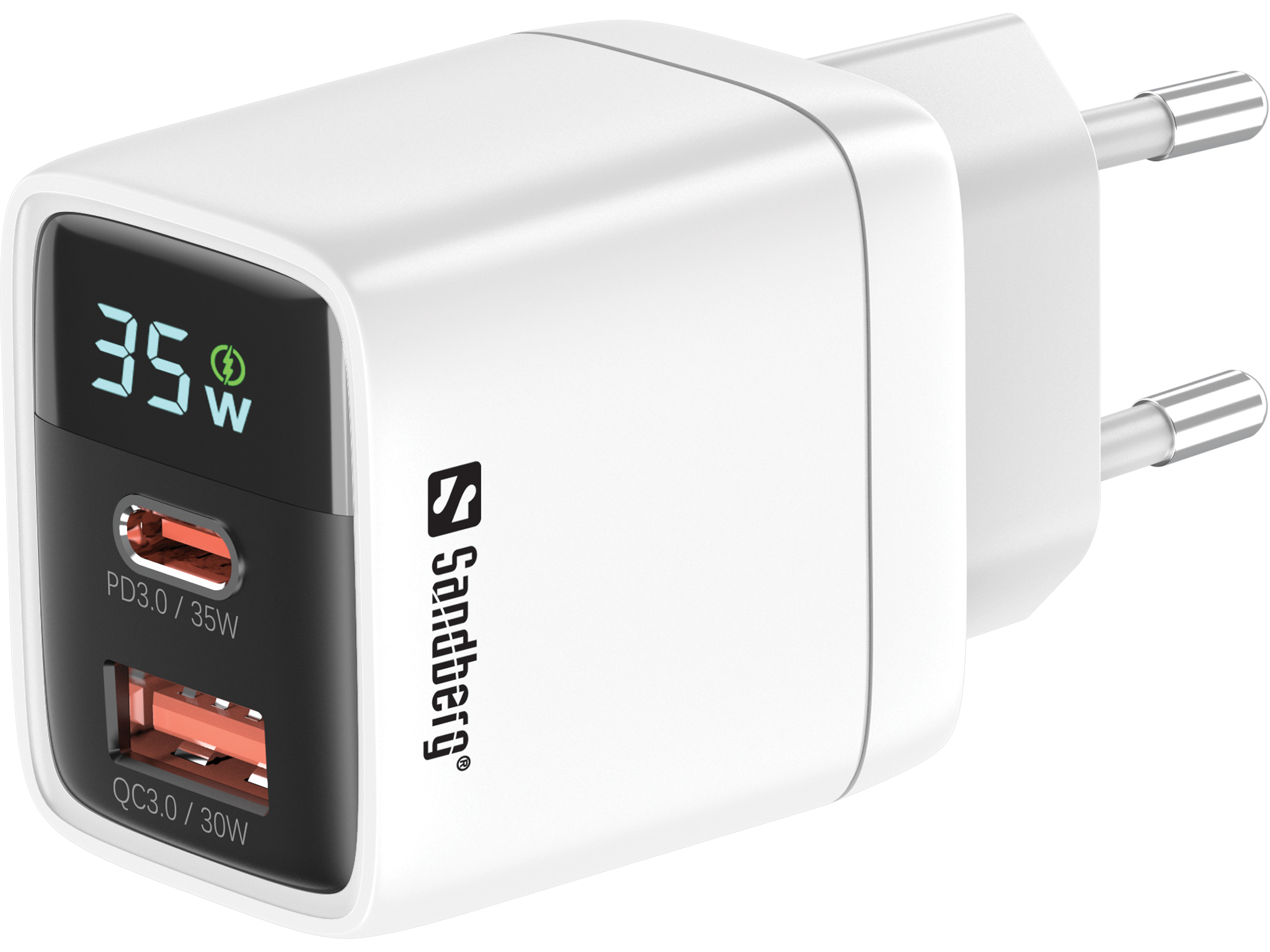 SANDBERG 2in1 Charger 1xUSB-C 1xUSB 35W