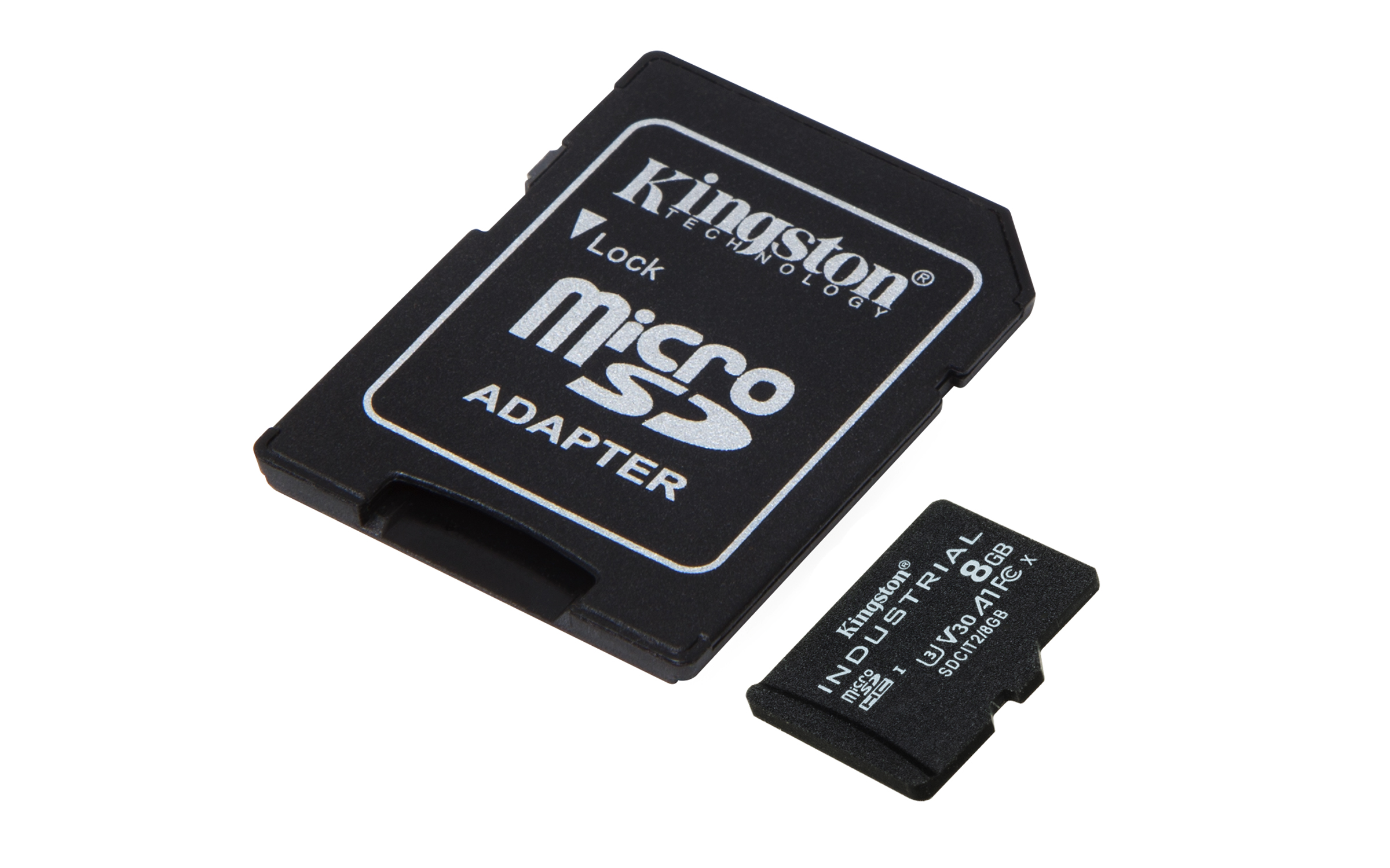 KINGSTON 8GB microSDHC Industrial C10 A1 pSLC Card + SD Adapter
