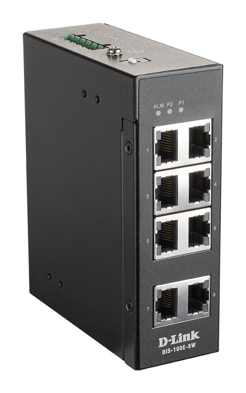 D-LINK DIS-100E-8W 8-Port Unmanaged Layer2 Fast Ethernet Industrie Switch