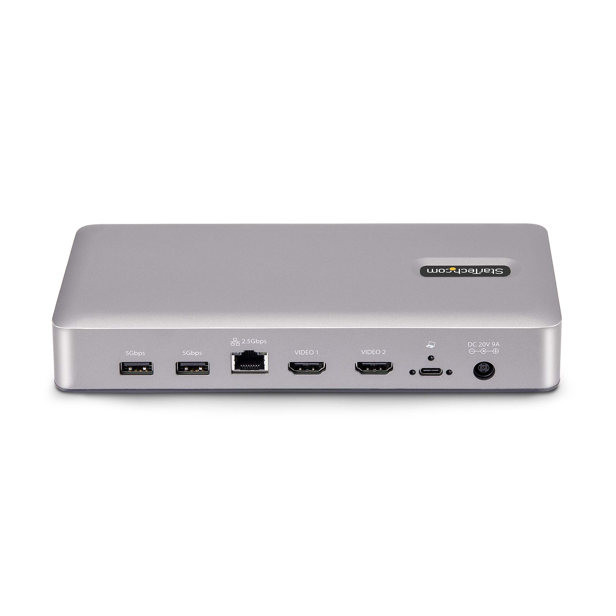 STARTECH.COM USB4 Docking Station 40Gbps 2x HDMI 2x 4K60Hz/1x 8K60Hz USB 2.5GbE 100W PD USB-C Laptop Dockingstation
