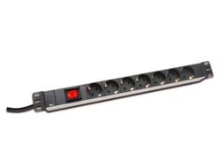 DIGITUS ALU OUTLET STRIP WITH SWITCH 7 OUTLETS