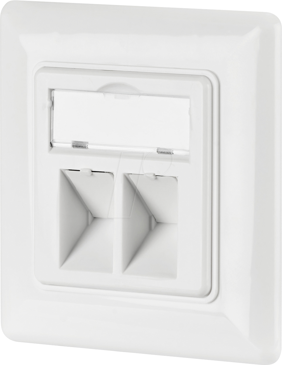 EFB Netzwerkdose 2-fach für Keystones, Weiss, RAL 9003