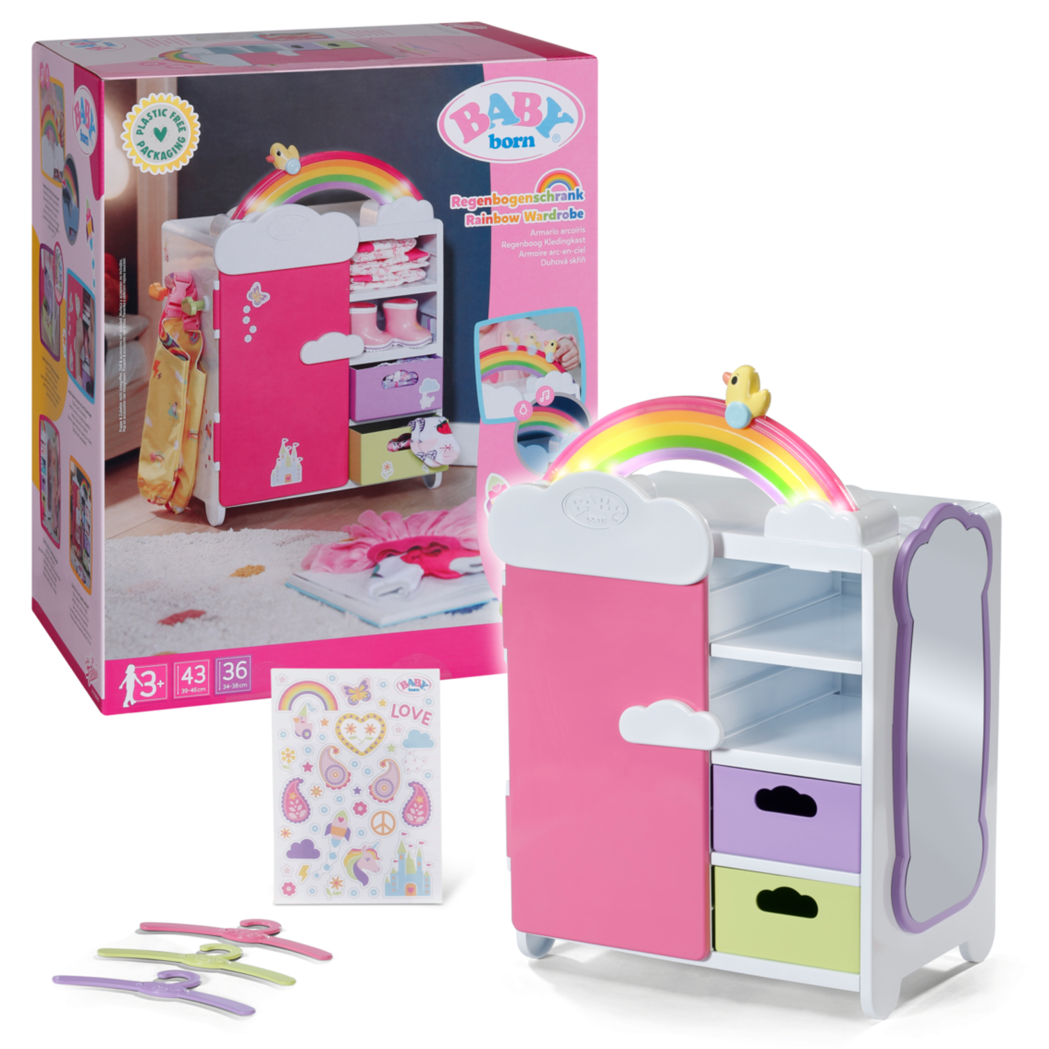 BABY born® Regenbogen Schrank, Puppenmöbel