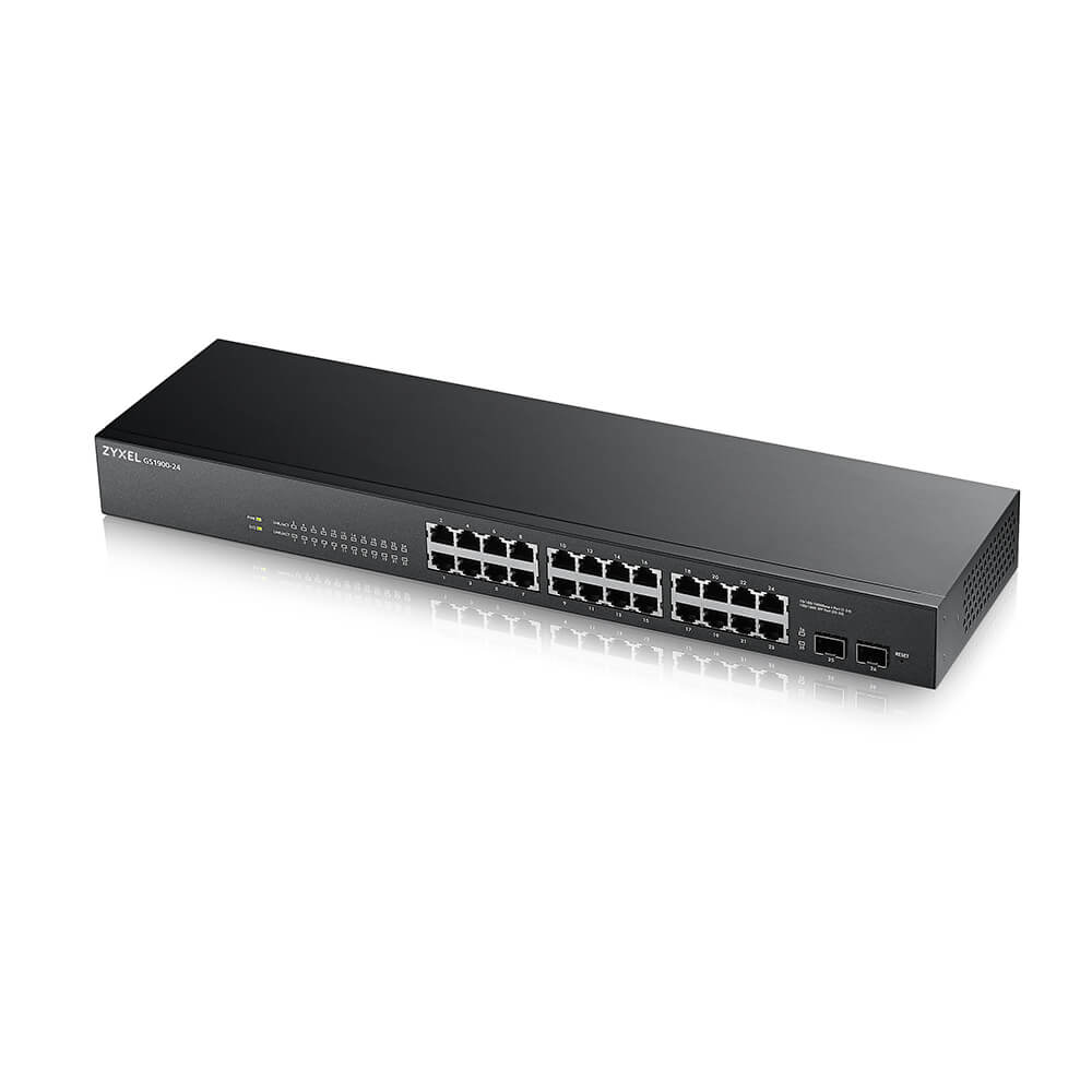 ZYXEL GS1900-24 v2 24-port GbE L2 Smart Switch rackmount fanless