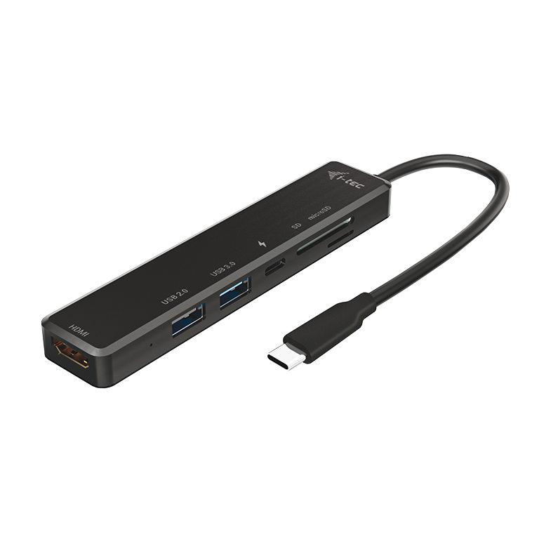 I-TEC USB-C Travel Easy Dock 1xHDMI 4K 1x USB-C 1xUSB 3.0 1xUSB 2.0 1xSD+1x microSD Kartenleser Power Delivery 60W 20cm USB-C Kabel