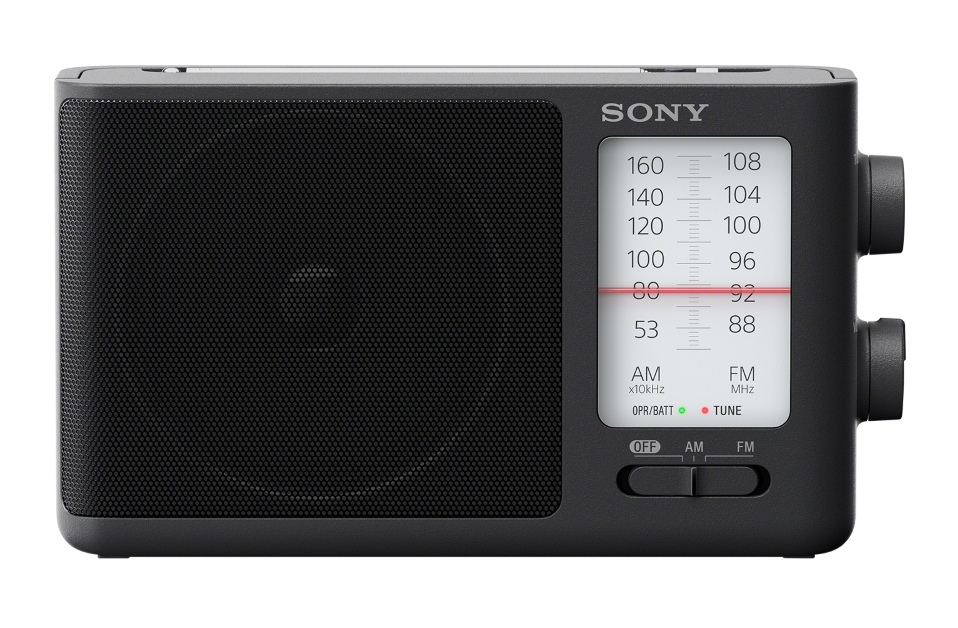 Sony ICF-506 MW/UKW Radio schwarz analoge Sendersuche