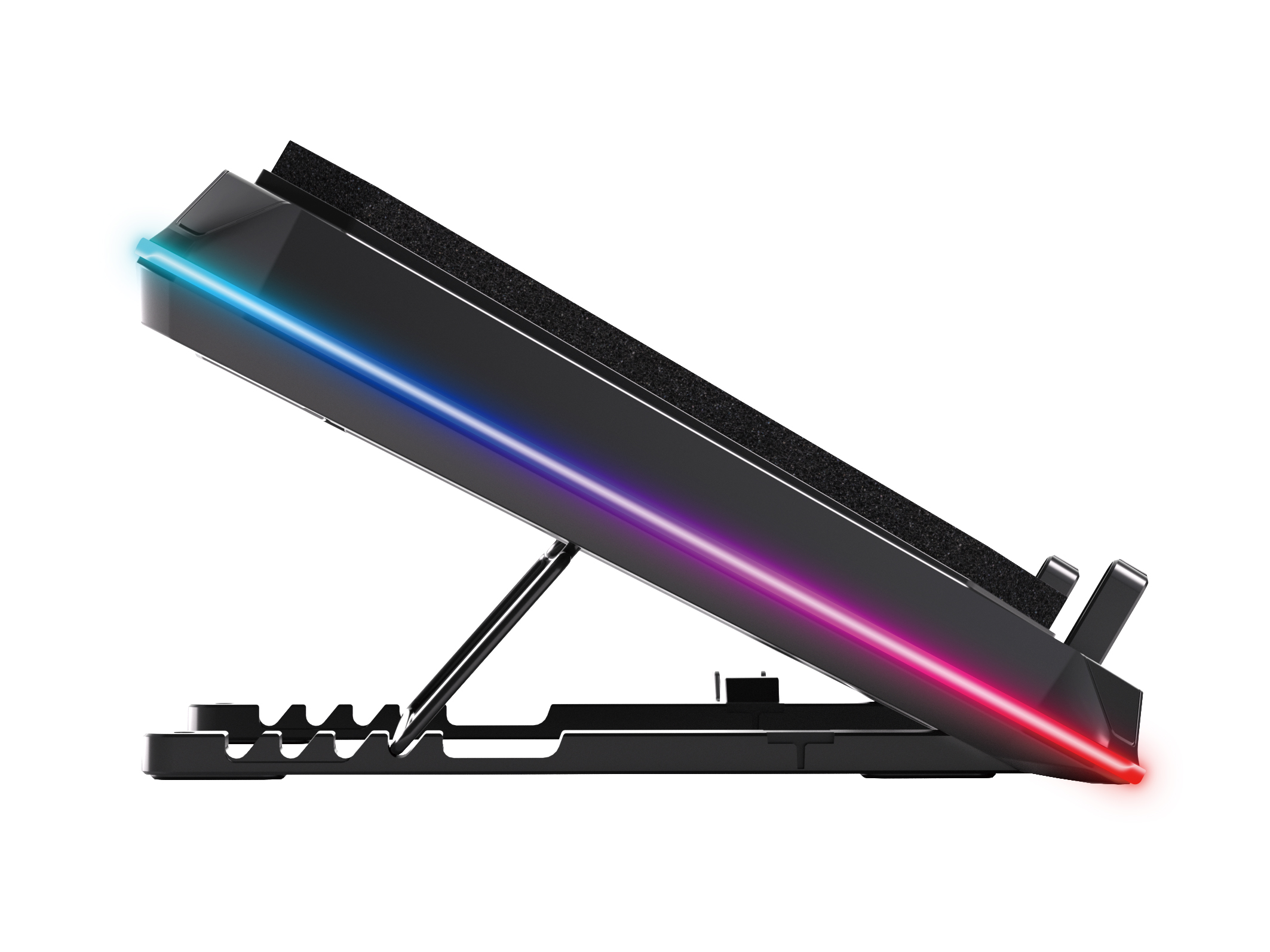 CONCEPTRONIC USB-C Laptop-Kühlpad + Handyhalter, RGB, 12V