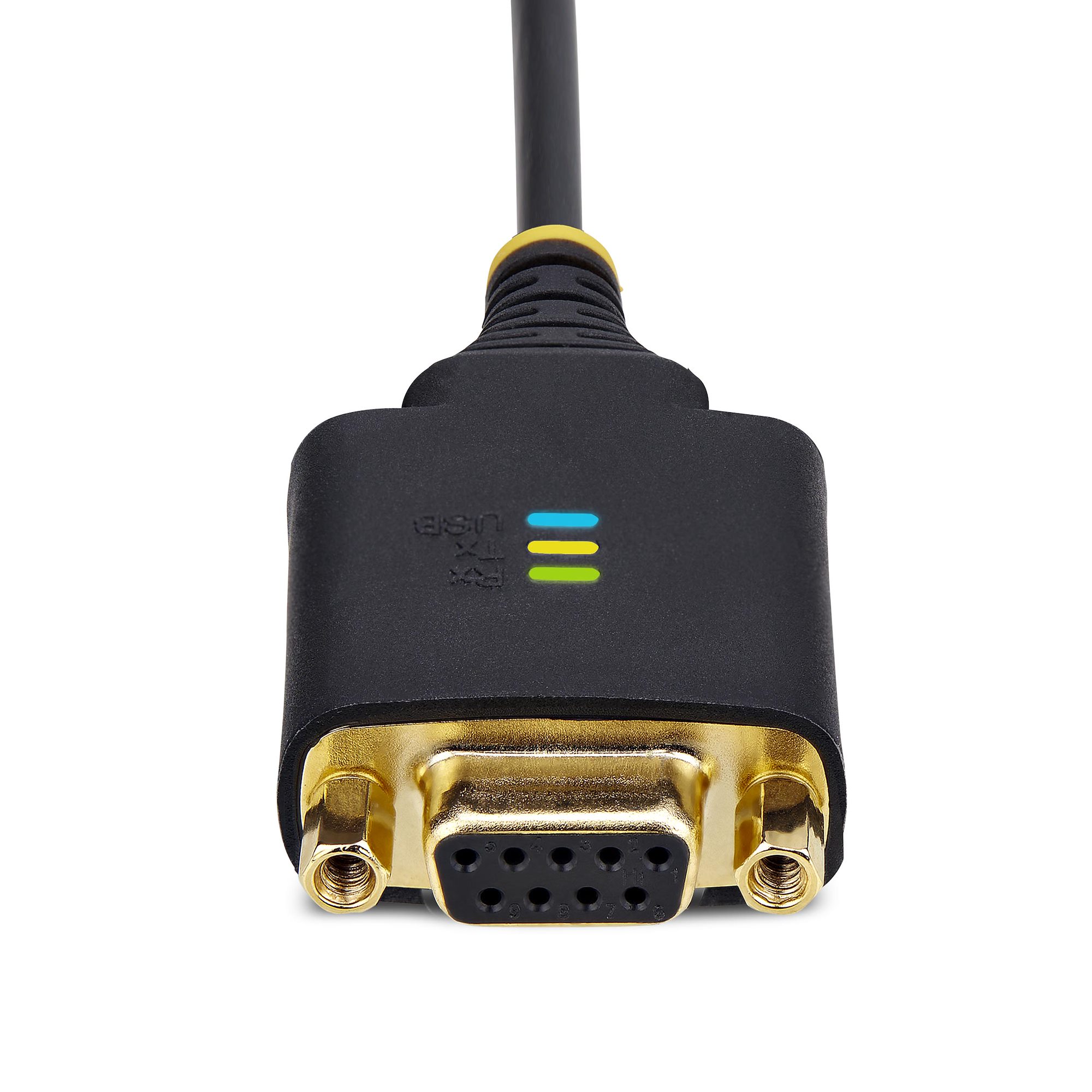 STARTECH.COM 30cm USB Null Modem Kabel USB Seriell Adapter COM Retention,FTDI USB RS232 Wechselbare DB9 Schrauben/Muttern