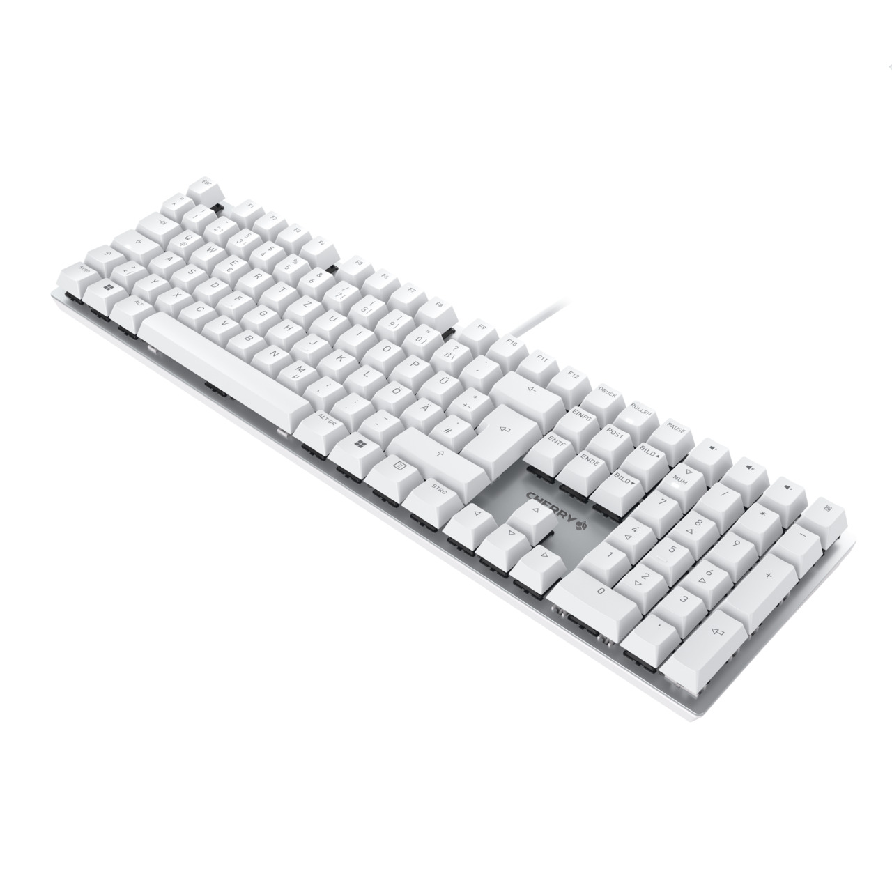 CHERRY KC 200 MX Tastatur kabelgebunden weiß-silber