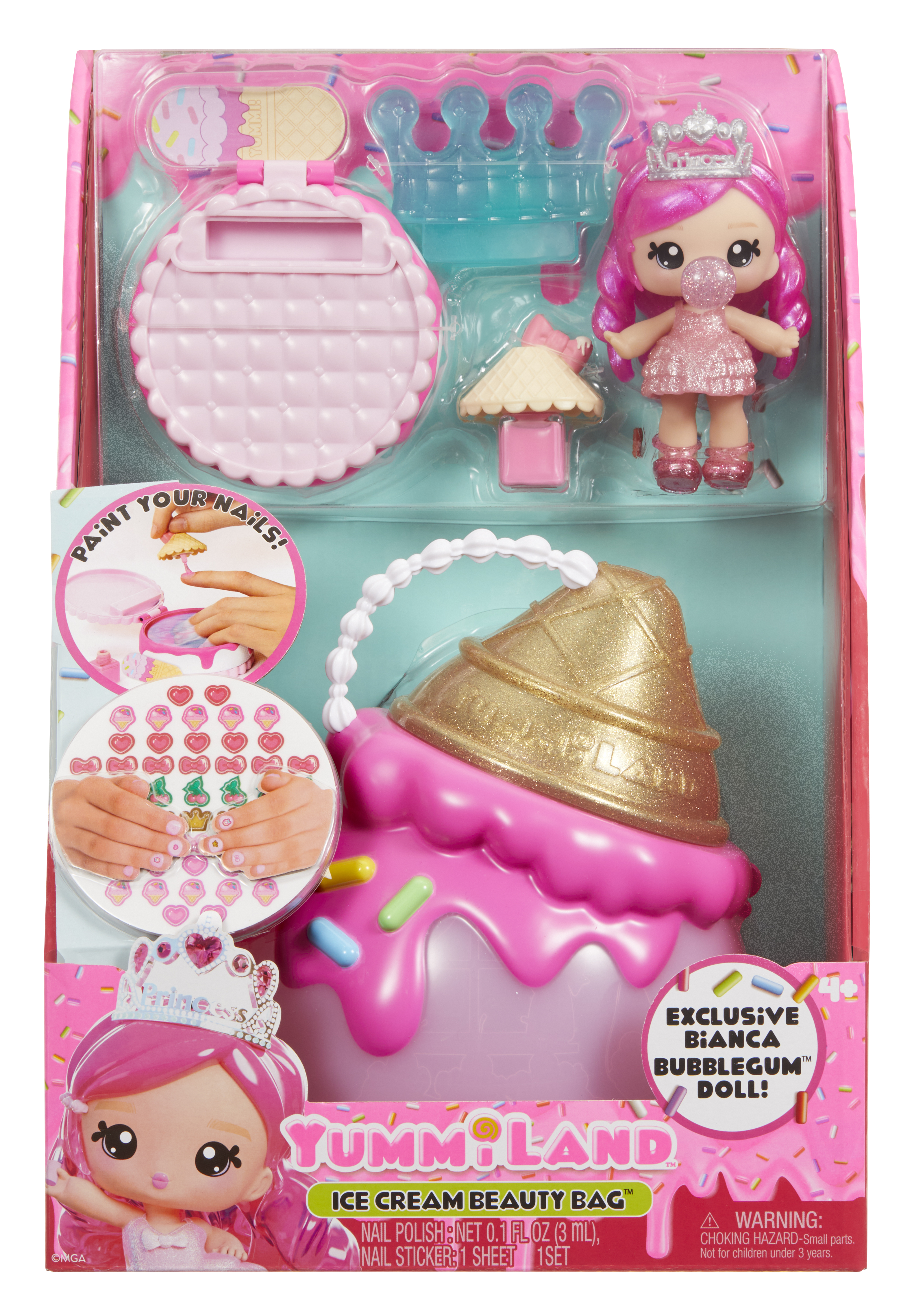Yummiland Beauty Bag Playset + Lip Gloss Doll - Ice Cream Beauty Bag, Basteln