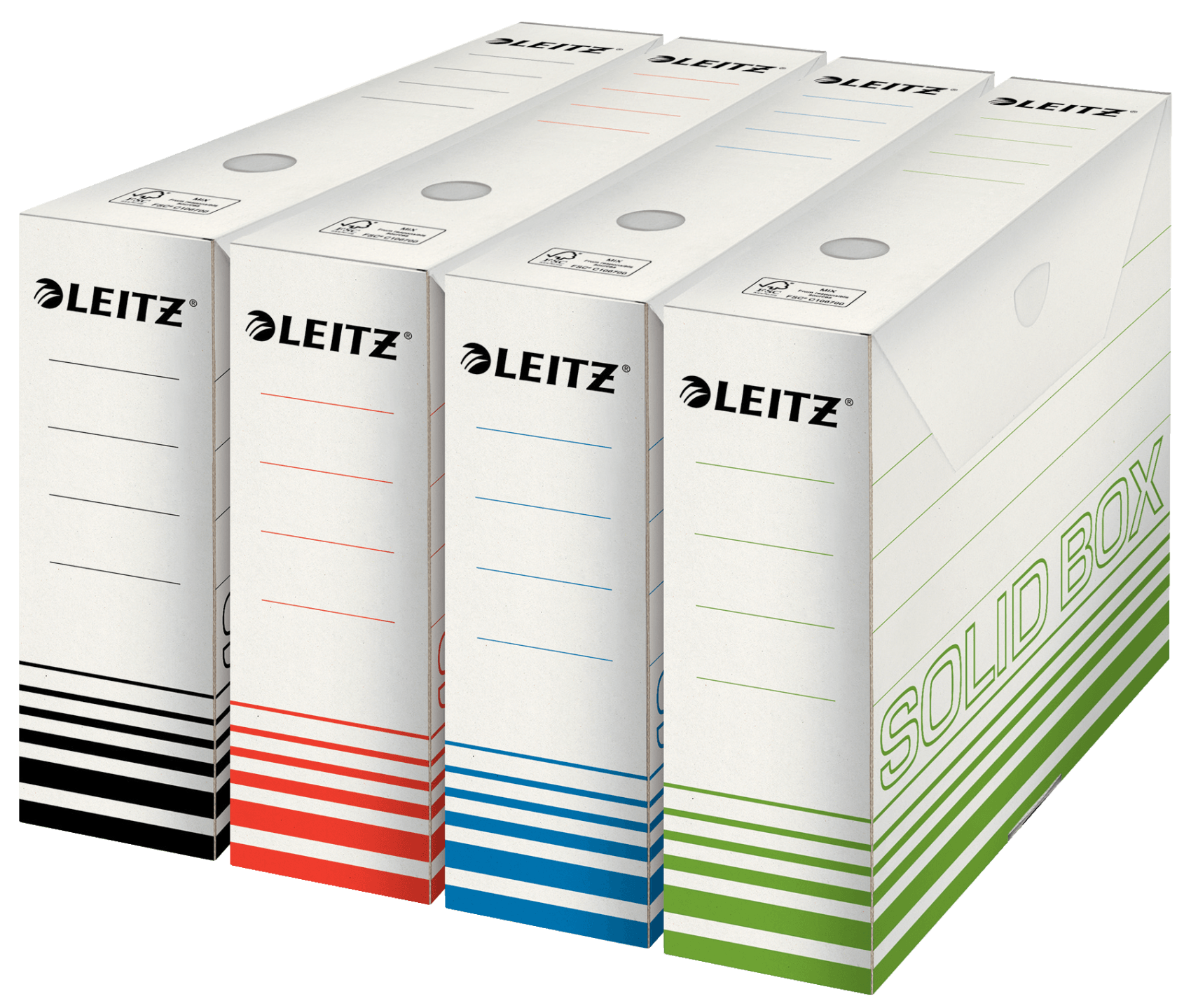LEITZ Archivbox Solid weiß 8,0 x 33,0 x 25,7 cm, 10 St.