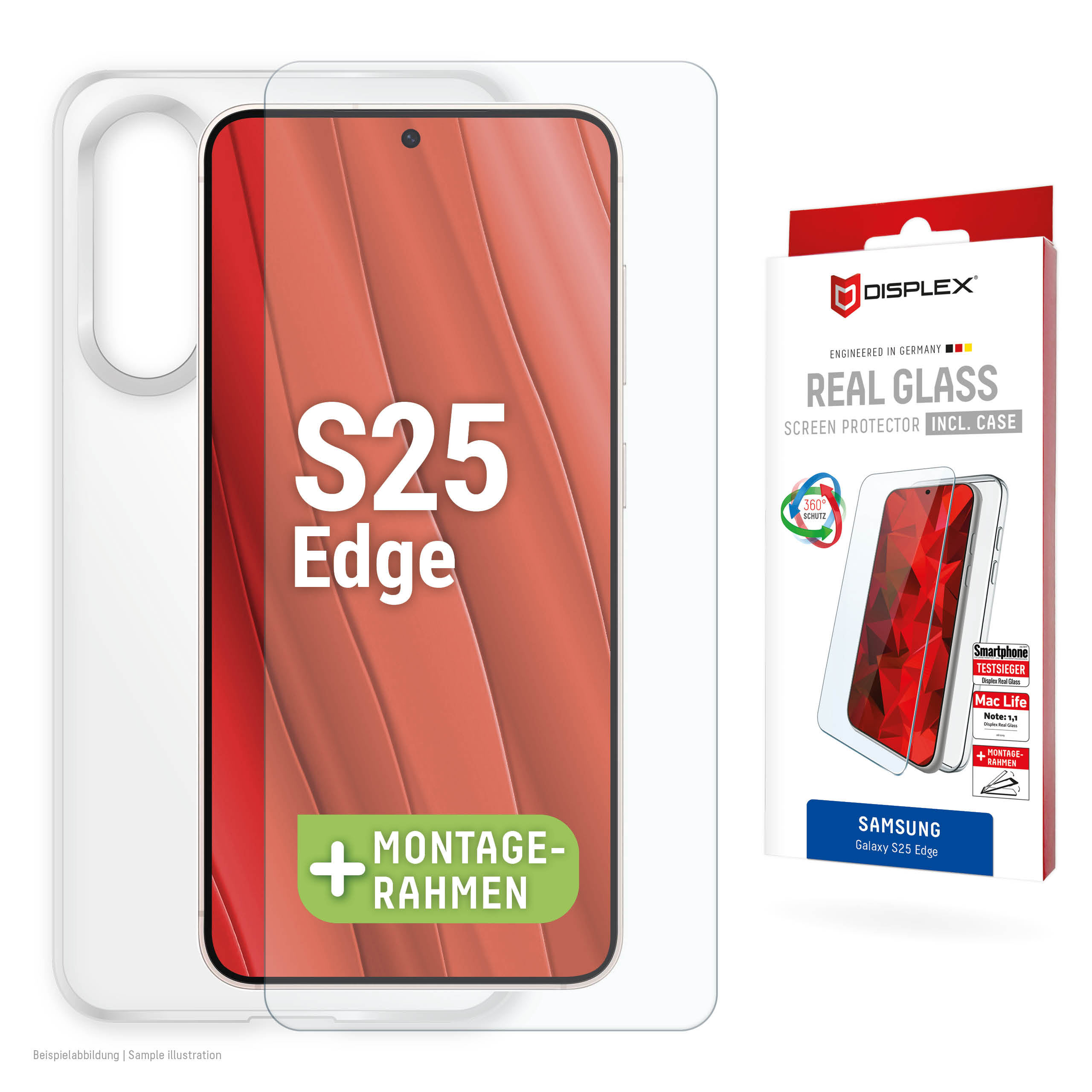 DISPLEX REAL GLASS + CASE SAMSUNG GALAXY S25 EDGE