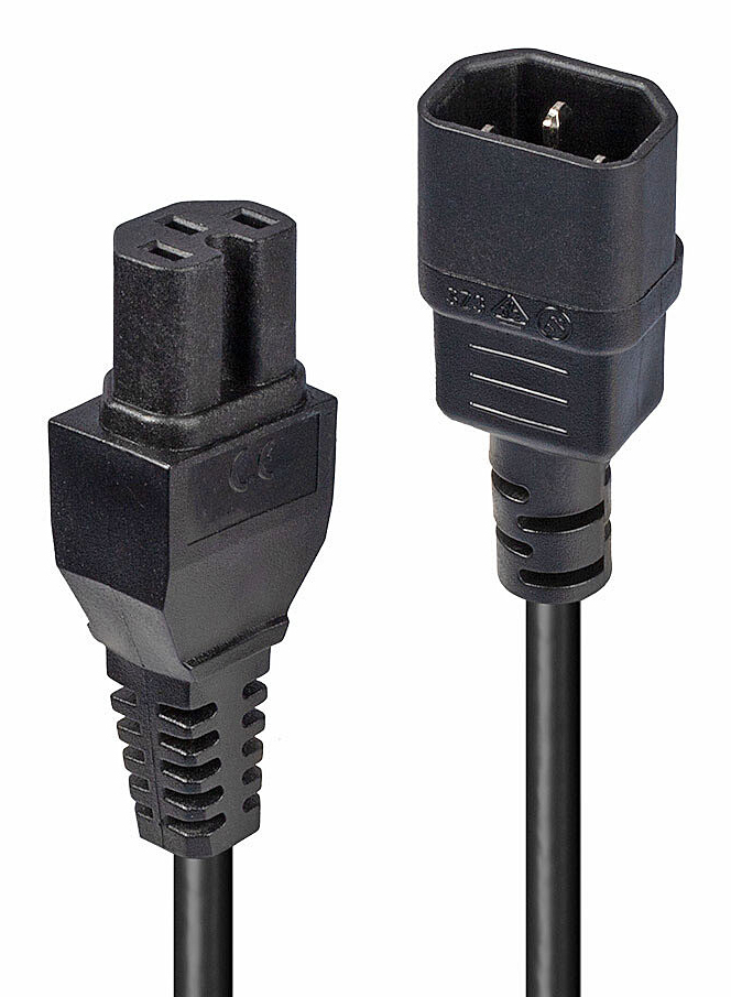 C14 an C15 ''Hot Condition'' Netzkabel, Stromversorgung