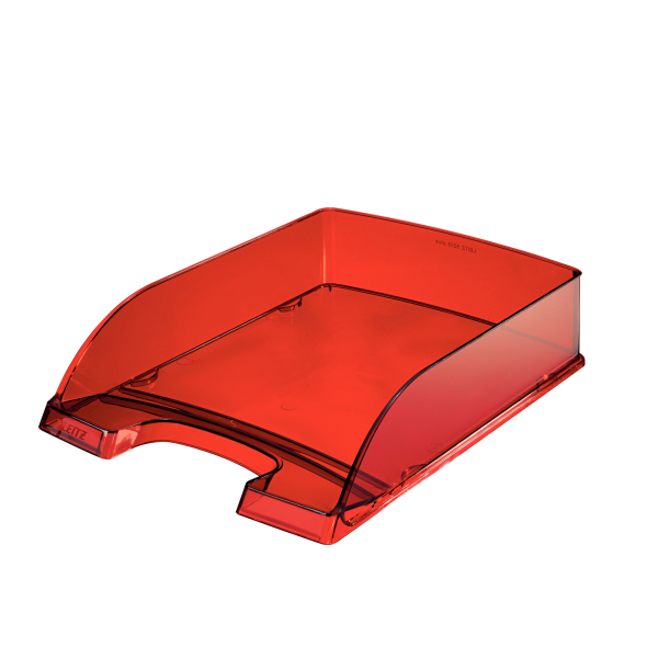 LEITZ Briefablage Plus rot-transparent DIN A4, 1 St.