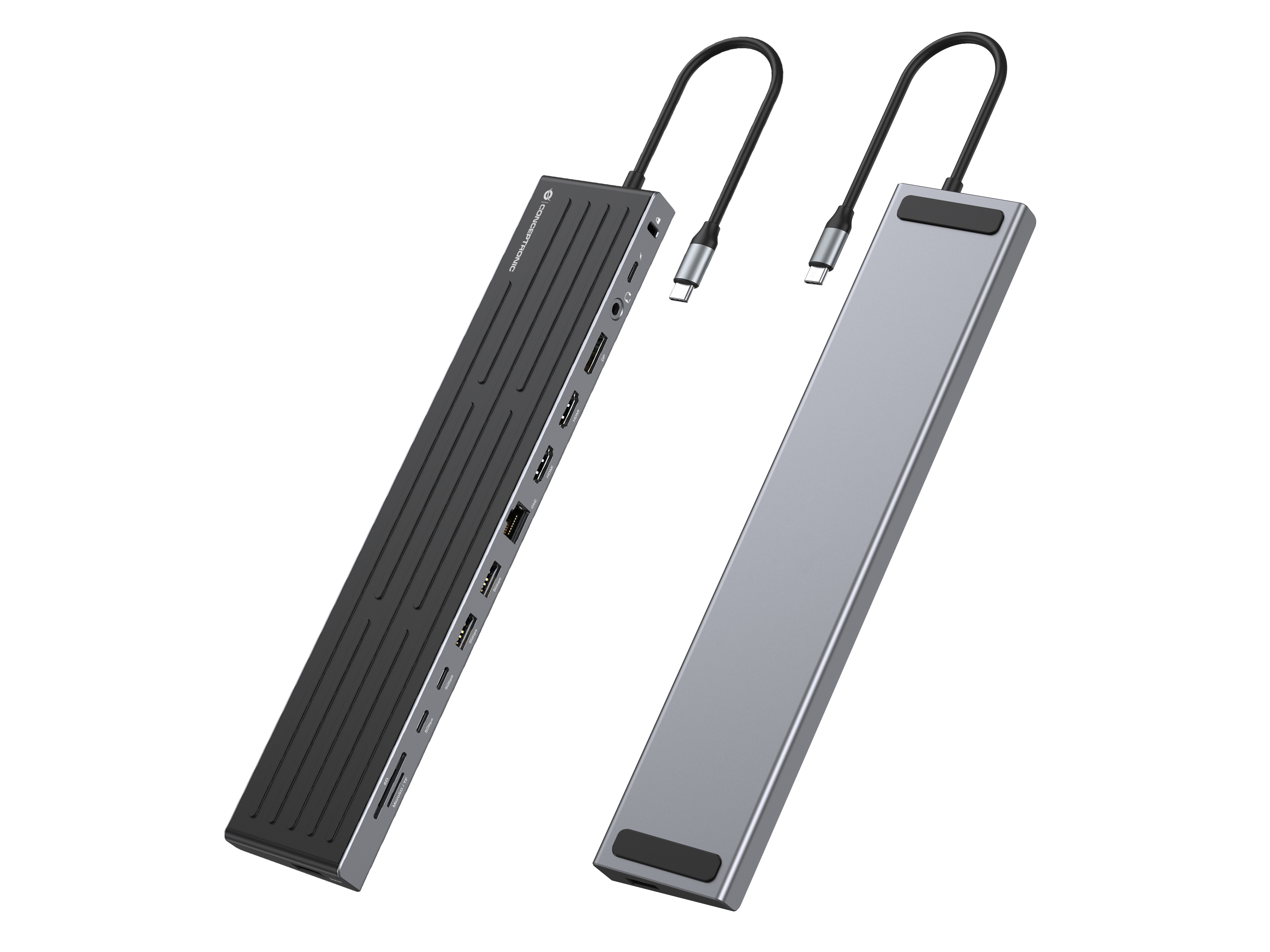 CONCEPTRONIC 14-1 Dock USB-C->2xHDMI/DP/2xUSB-C/+ 18cm sw
