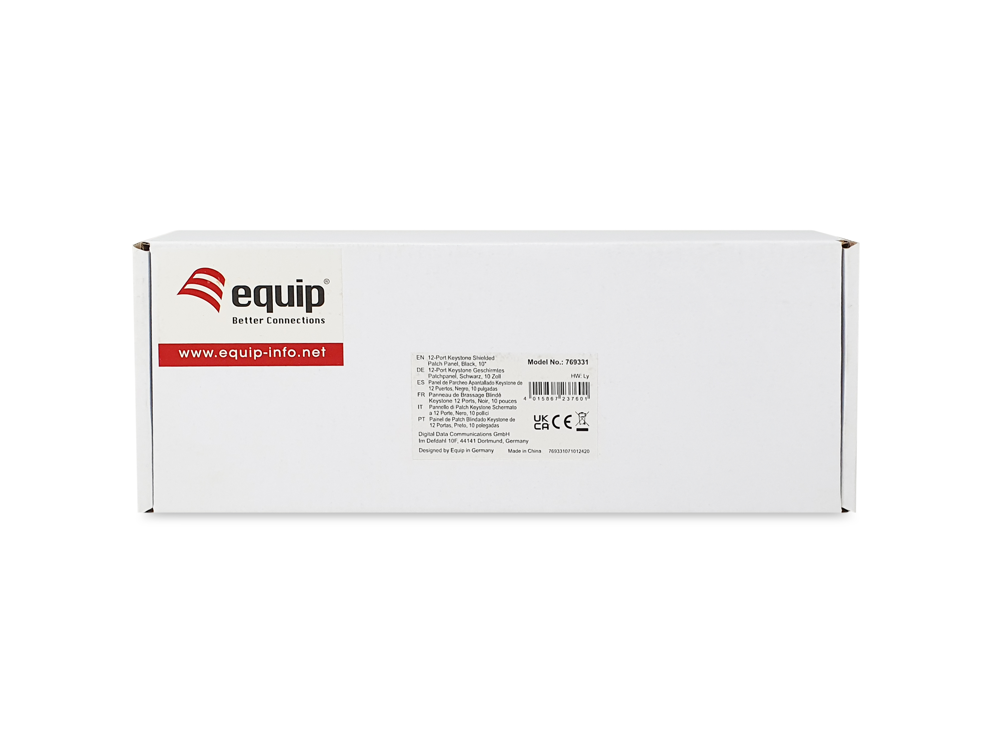 Equip 10 Patchpanel 12xKeystones FTP 1U RAL9005