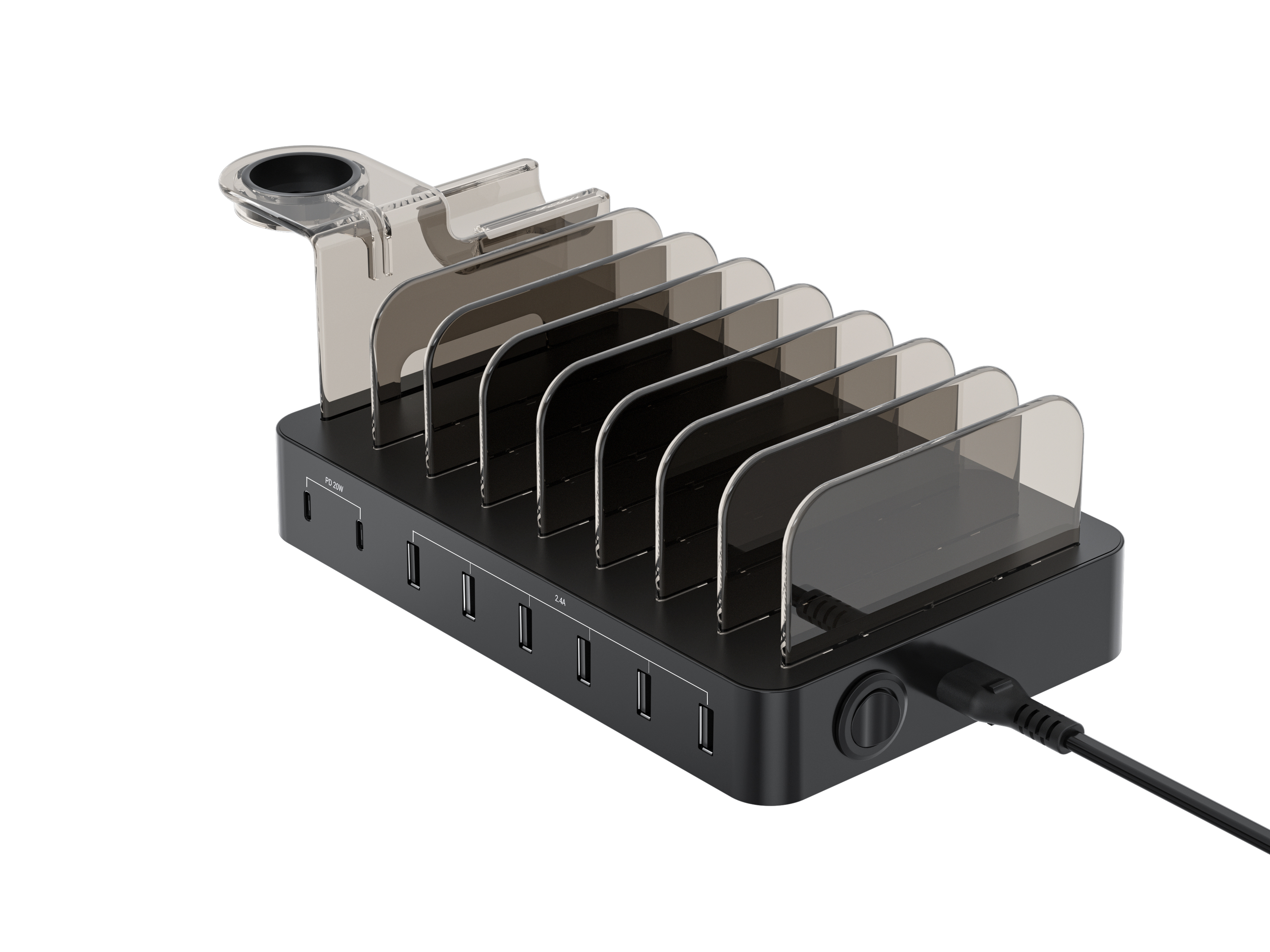 CONCEPTRONIC Ladegerät 8Port 6xUSB-A/2xC Multi 75WPD3.0 sw