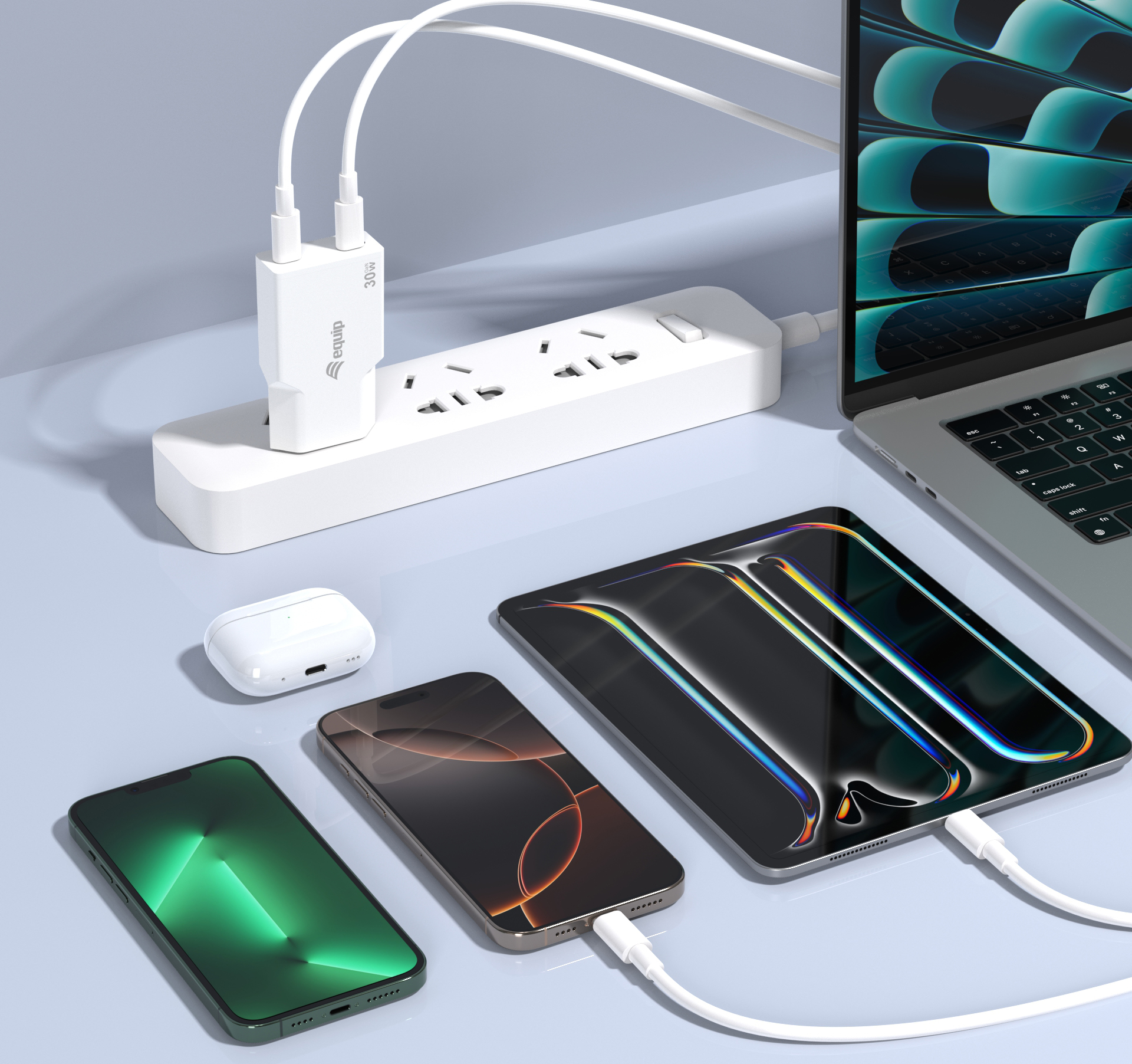 Equip Ladegerät 2Port USB-C PD3.0 GaN Slim 30W ÜSS ws