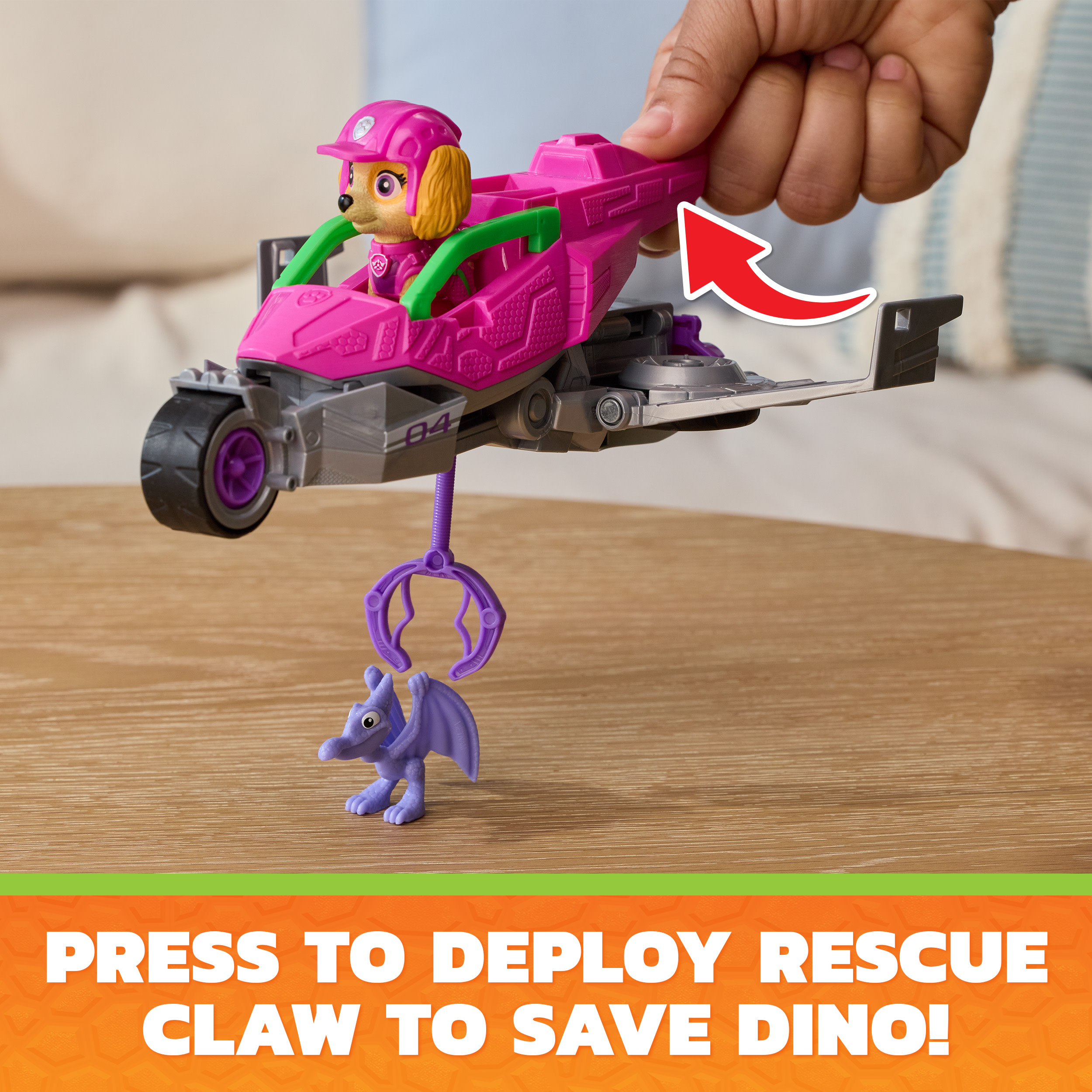 Paw Patrol: Der Dino Film - Skyes Dino-Rettungsjet, Spielfahrzeug