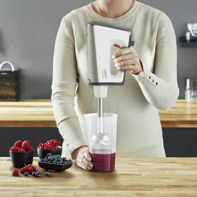 KRUPS Mix 9000 Handmixer weiß/silber 750 W