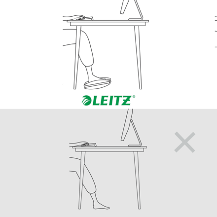 LEITZ Fußstütze Ergo grau Kunststoff