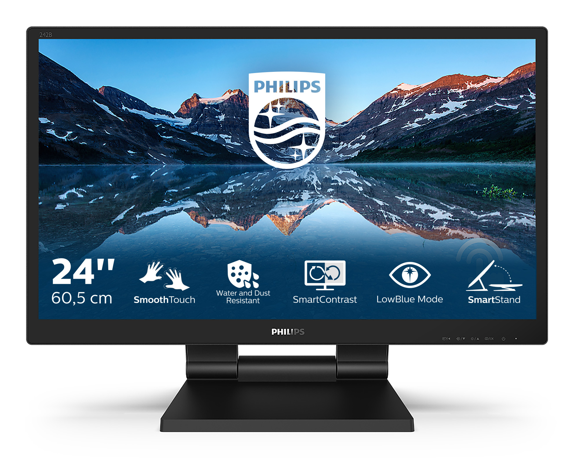 Philips 60,5cm (23,8) 242B9T 16:09 TOUCH DVI+HDMI+DP+USB