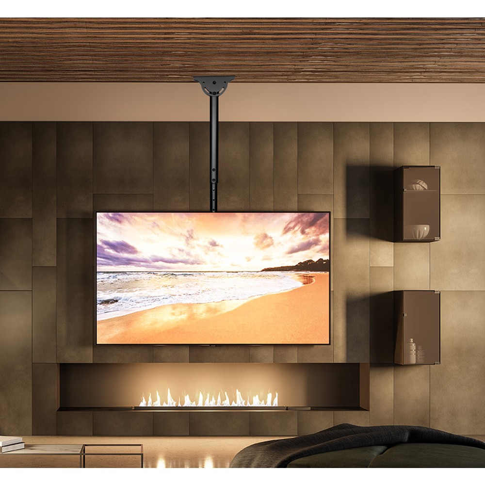 TECHLY Teleskop Universal Deckenhalterung fuer 1 LCD TV LED 81,28cm-139,70cm 32-55Zoll