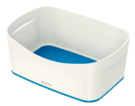 LEITZ MyBox Aufbewahrungsbox 3,0 l perlweiß/blau 24,6 x 16,0 x 9,8 cm, 1 St.