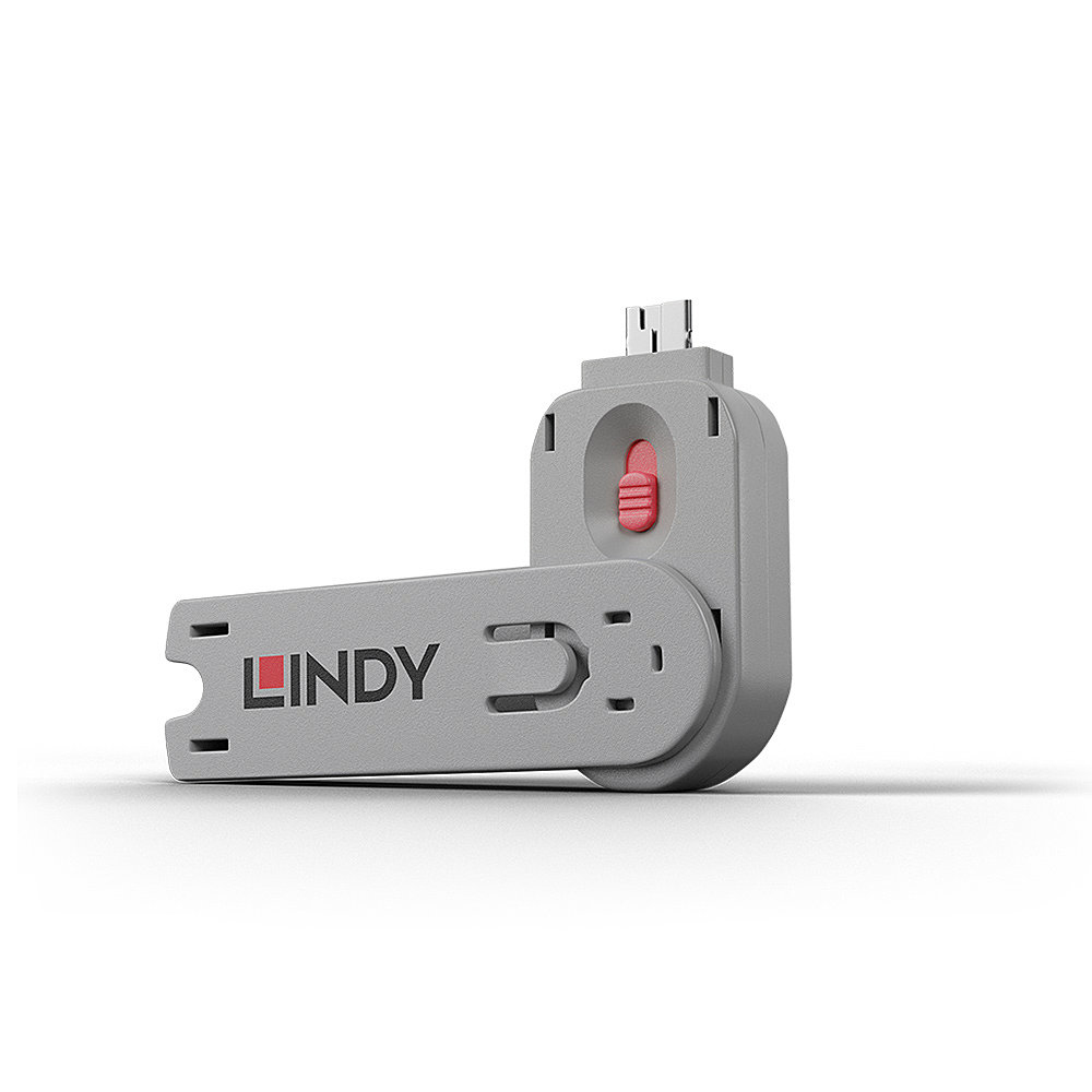 LINDY Schlüssel für USB Typ A Port Schloss pink