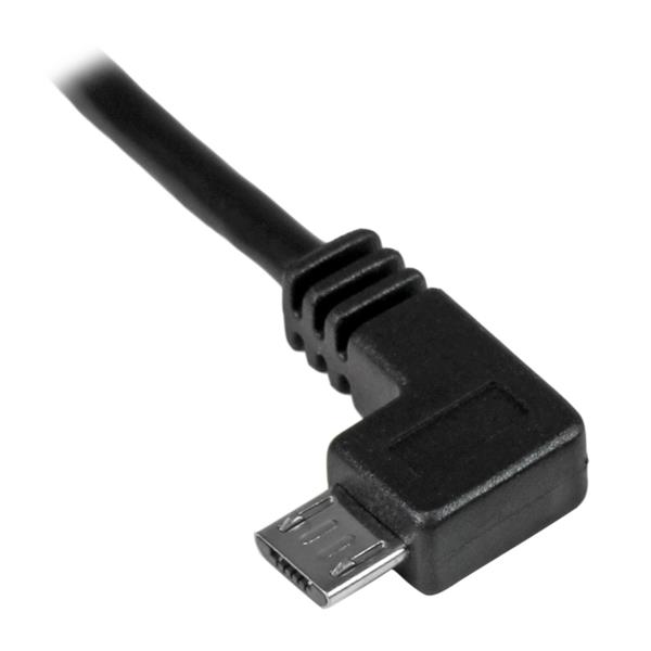 StarTech.com Micro USB Lade- und Sync-Kabel Links gewinkelt 0,5m Schwarz